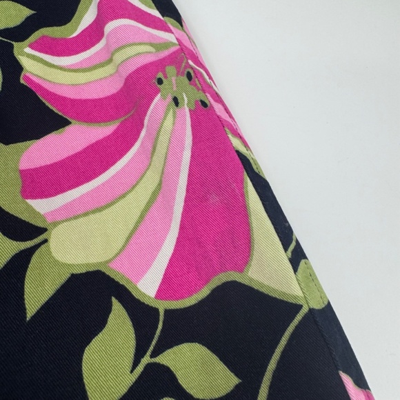 Nine Company Coat Women 8 Blue Pink Floral Light Trench Button Up Long Sleeve - Picture 2 of 11